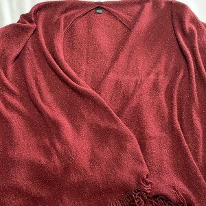 Burgundy sparkly knit wrap One size fits all